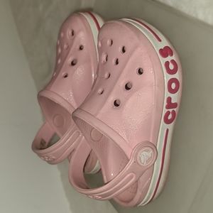 Toddler Pink Bayaband Crocs | Size 7
